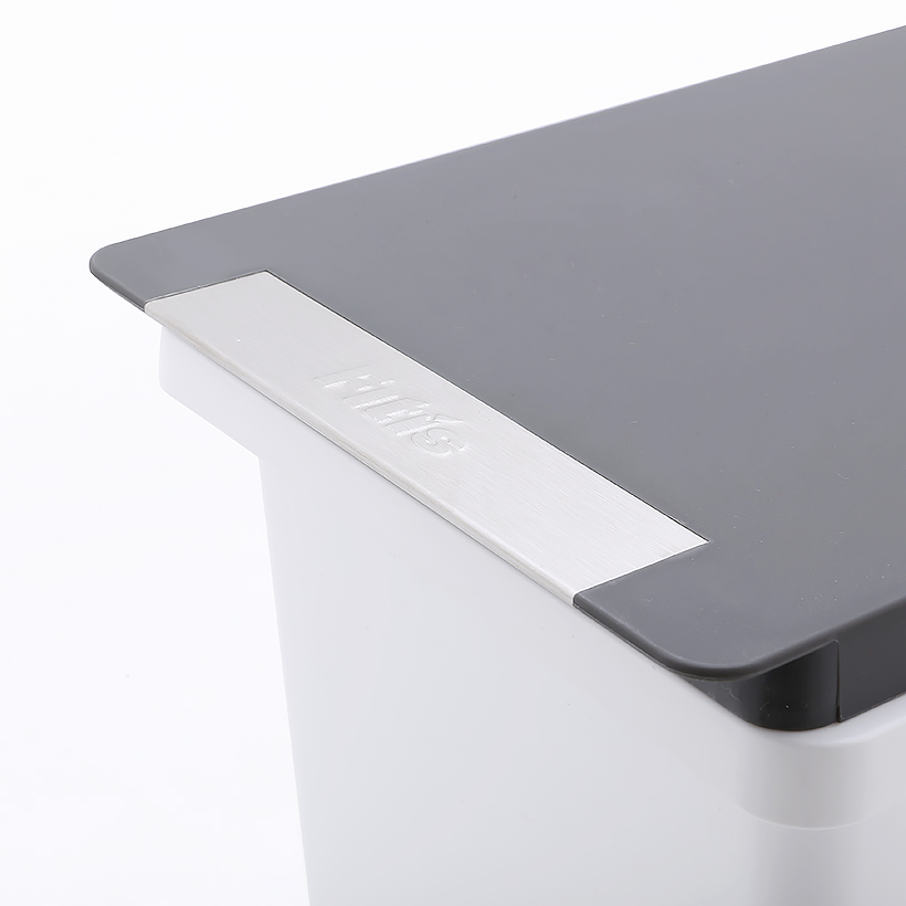 Thùng Rác Fitis Compact Trắng Xám 10 Lít