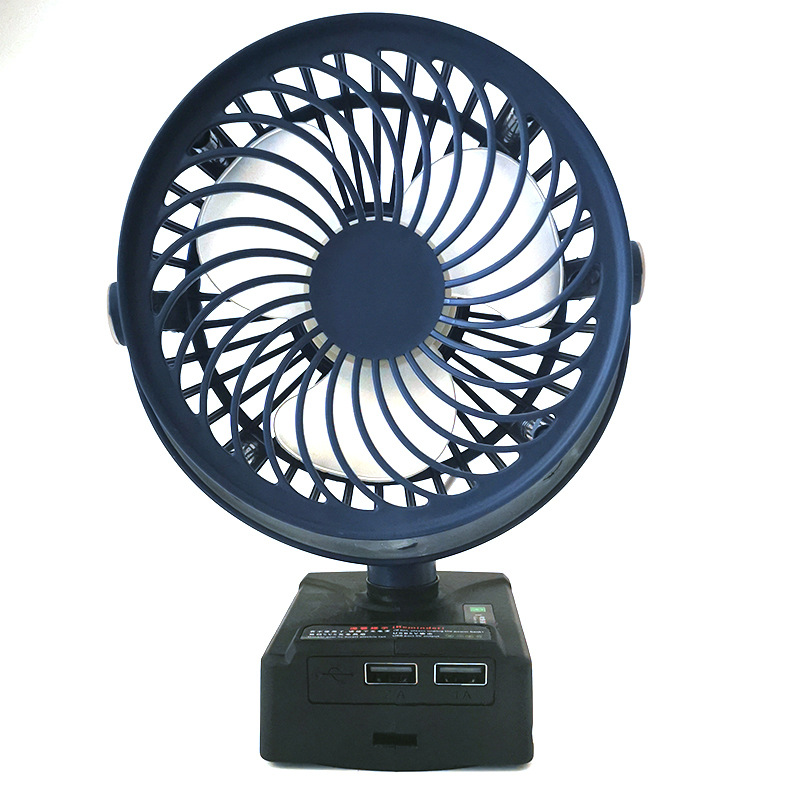 Quạt chạy pin makita 5 inch, sài chung pin makita 14,4v 18v 21v có 2 cổng usb 2 chế độ - htb