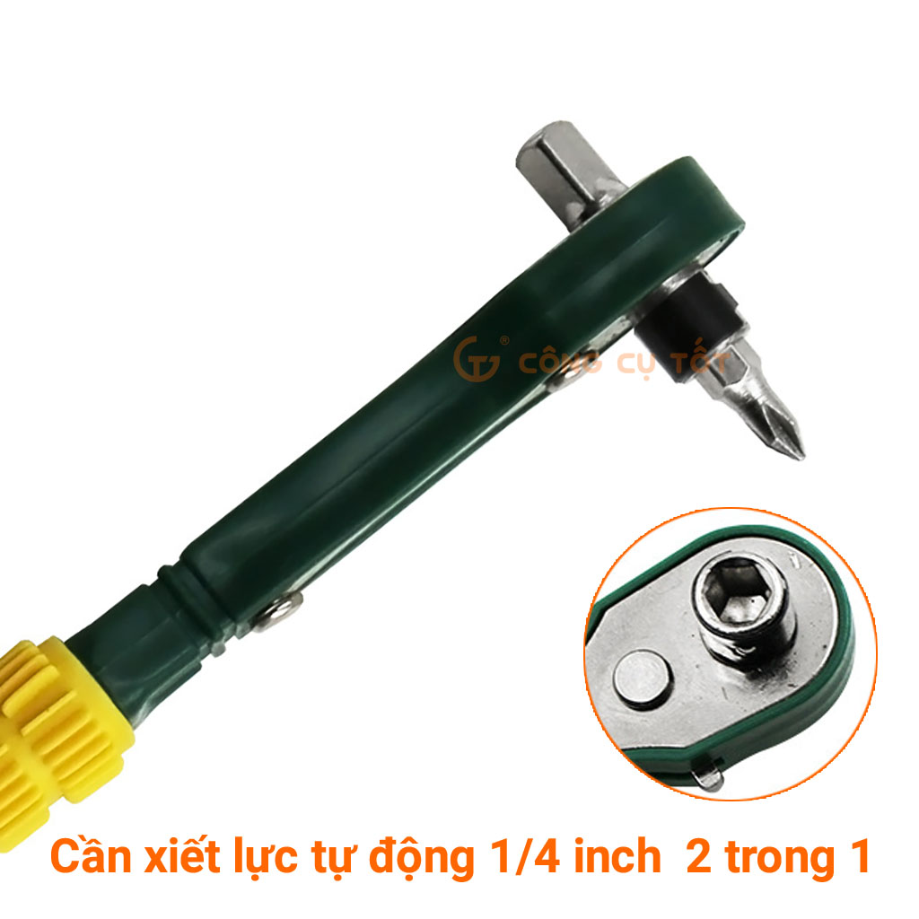 Tay vặn cóc 1/4inch để vặn khẩu và vặn vít GT732