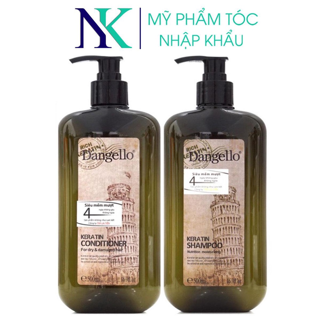 Dầu gội xả keratin dangello siêu mượt