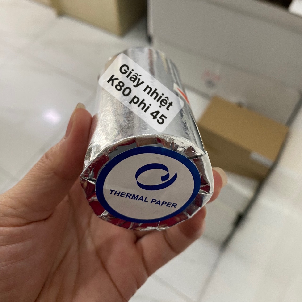 Giấy in nhiệt in hóa đơn khổ k80 - 1 cuộn