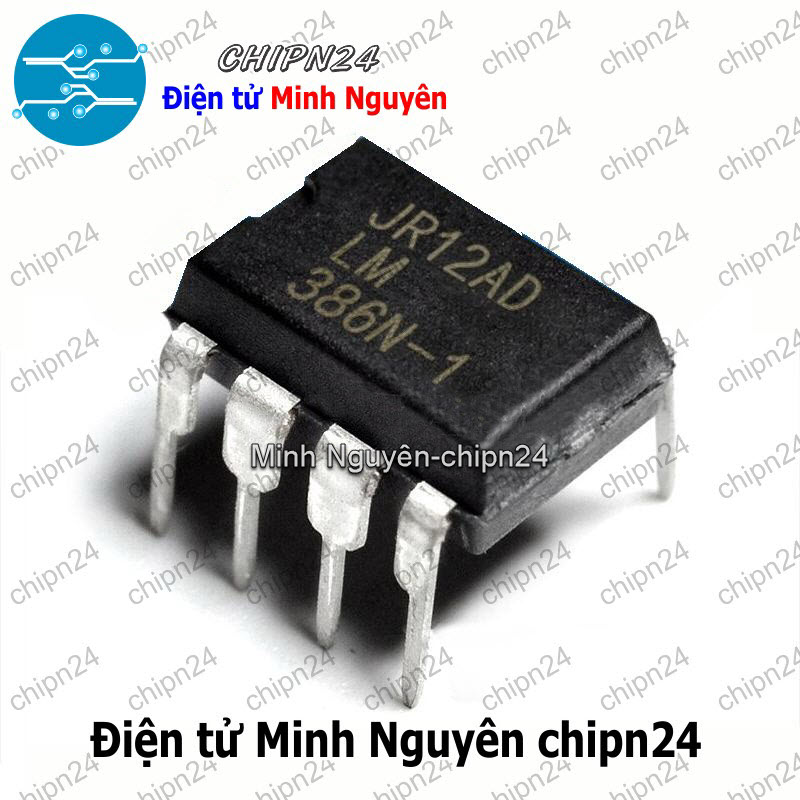[4 con] (DIP) IC LM386 DIP-8 (LM386N) (IC khuếch đại âm thanh) - HH000390