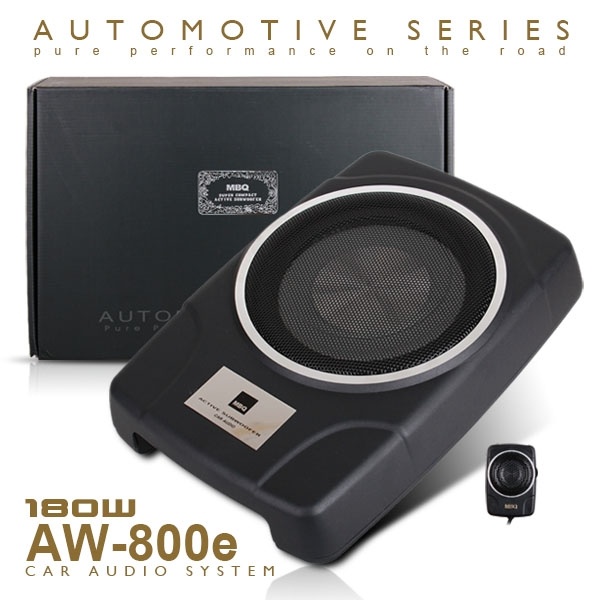 Loa Sub Ô tô, Loa Sub MBQ AW 800E, Bass 8 180W(90Wx2) 5.8 kg kèm đủ dây nguồn và điều khiển âm lượng Bảo hành 12 tháng
