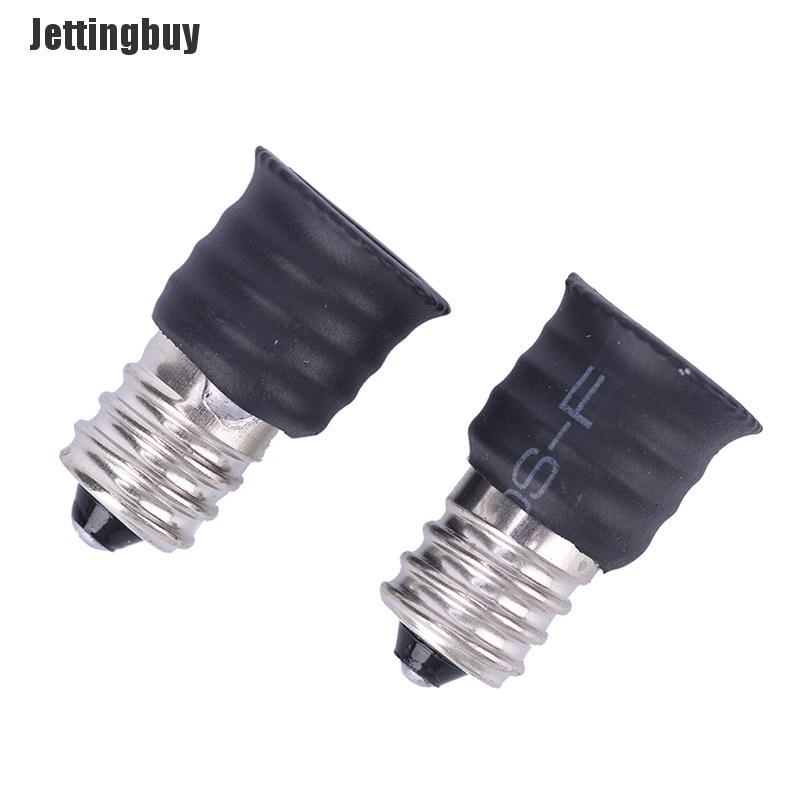 Jettingbuy 2 Chiếc/10 Chiếc Bộ Chuyển Đổi Bóng Đèn E12 Sang E14 Màu Đen Giá Đỡ Đèn LED Ổ Cắm Chuyển Đổi Đèn