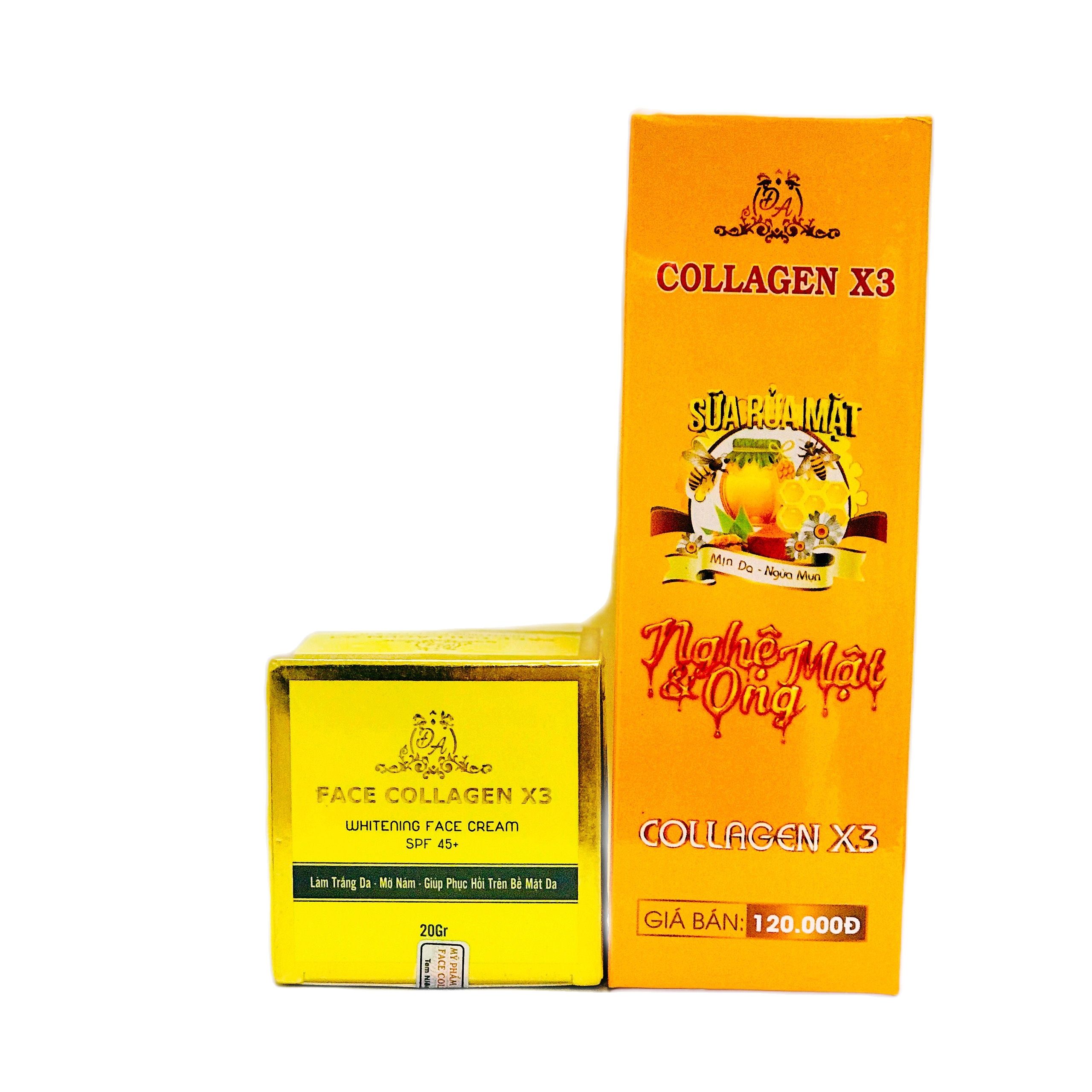 Combo Kem face X3 và Sửa rửa mặt X3 Đông Anh