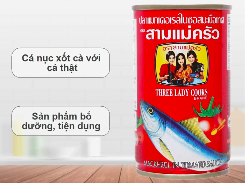 ( Combo 2 Lon ) Cá Nục Xốt Cà 3 Cô Gái 155g
