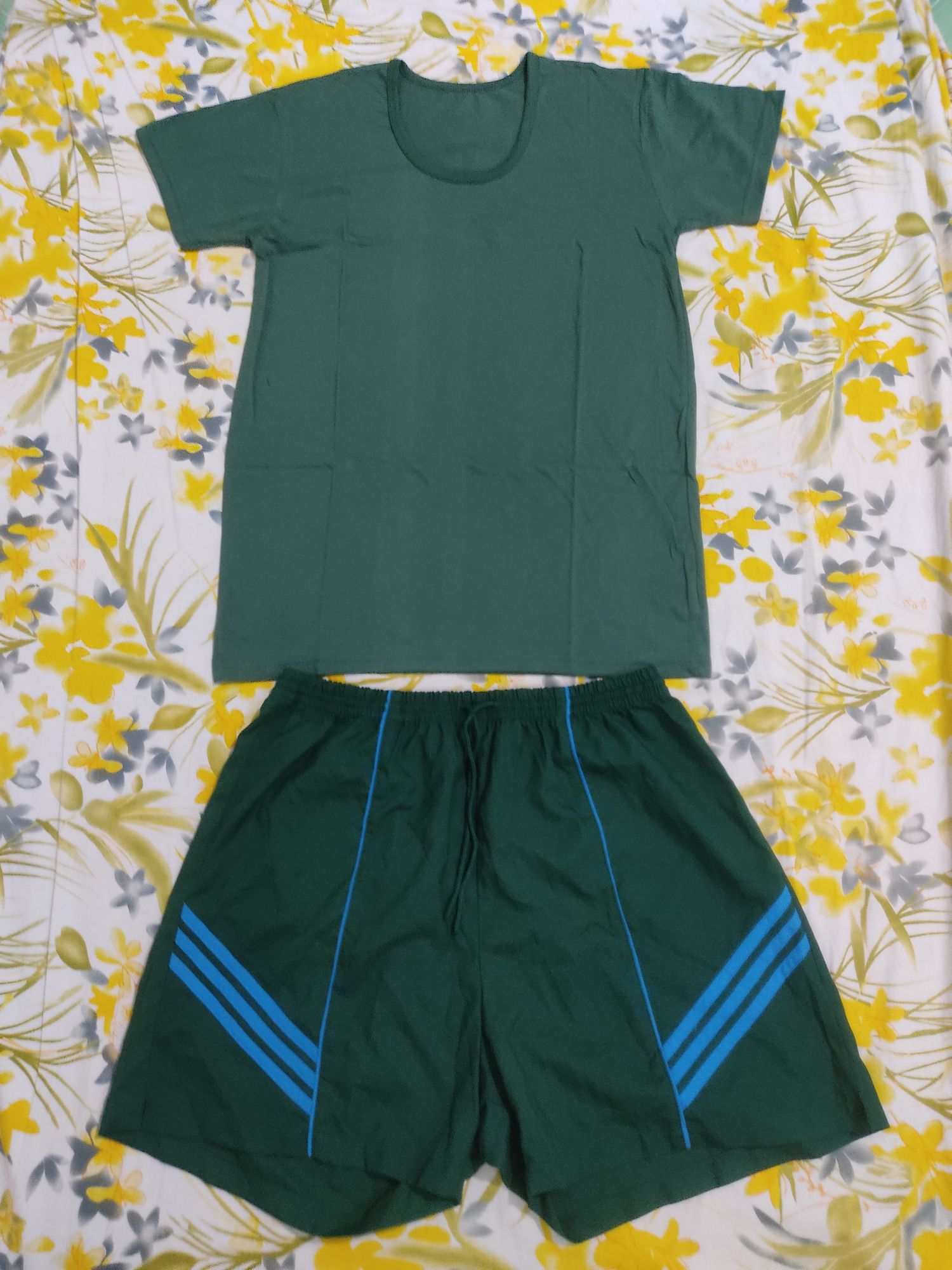 Combo of Shorts + Green T-Shirt