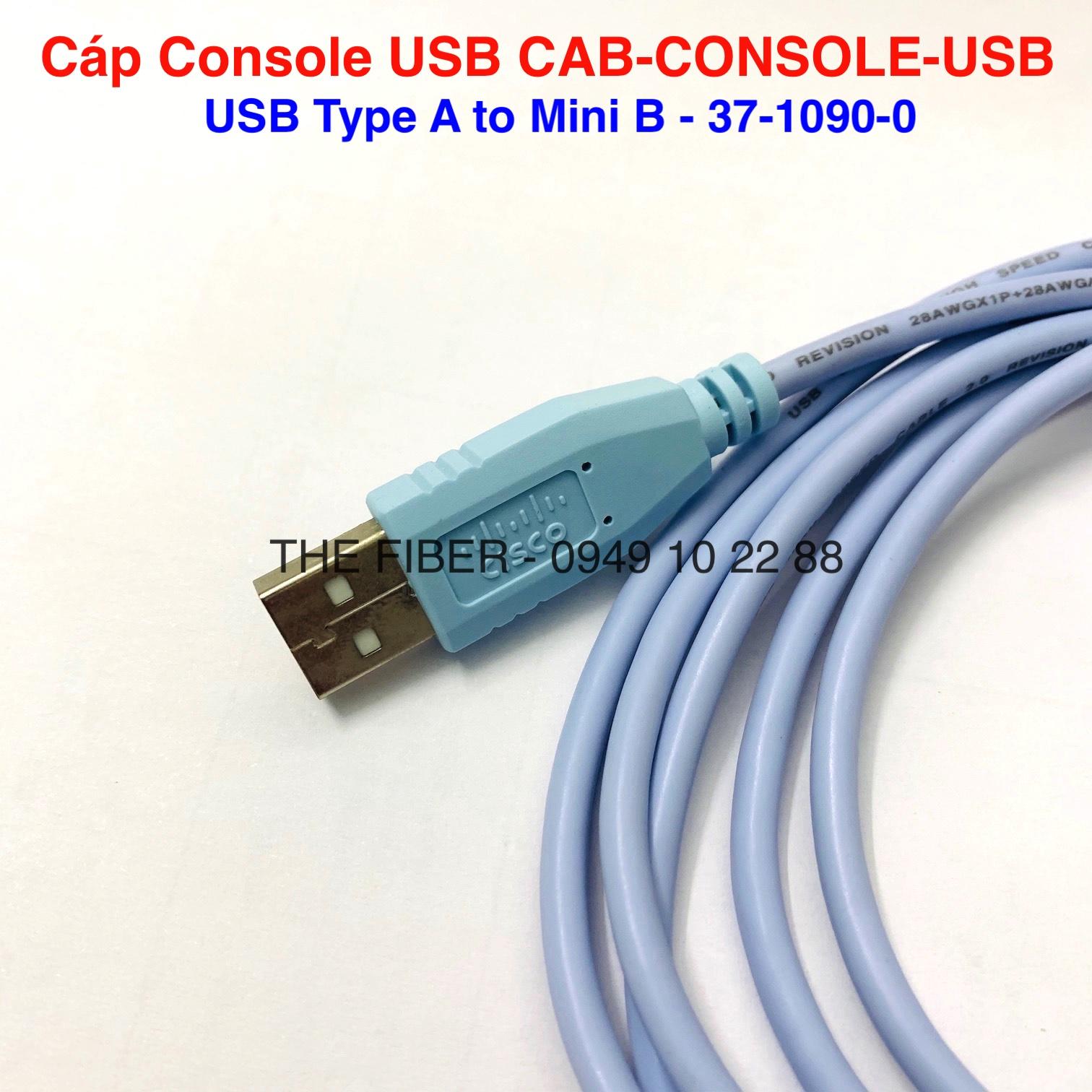 [HCM]Cisco 37-1090-01 Cáp USB Type A to Mini B USB Console Cable 6ft