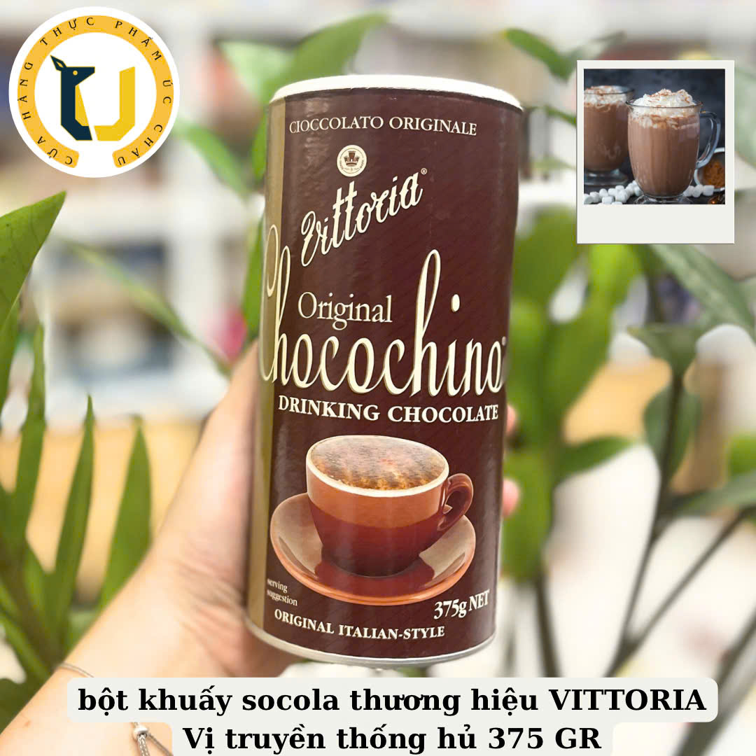 (Australian Product) Italian-Style Chocolate Powder Vittoria Chocochino Drinking Chocolate Italian Style 375Gr