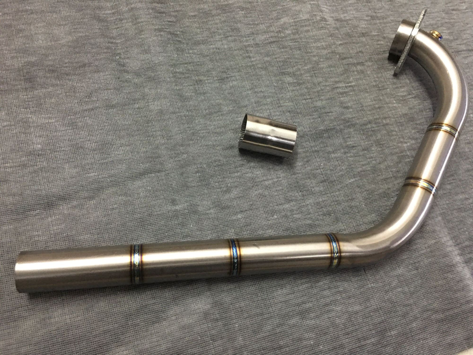 Cổ Pô Titanium gắn pô zin size 32mm dành cho Satria Raider