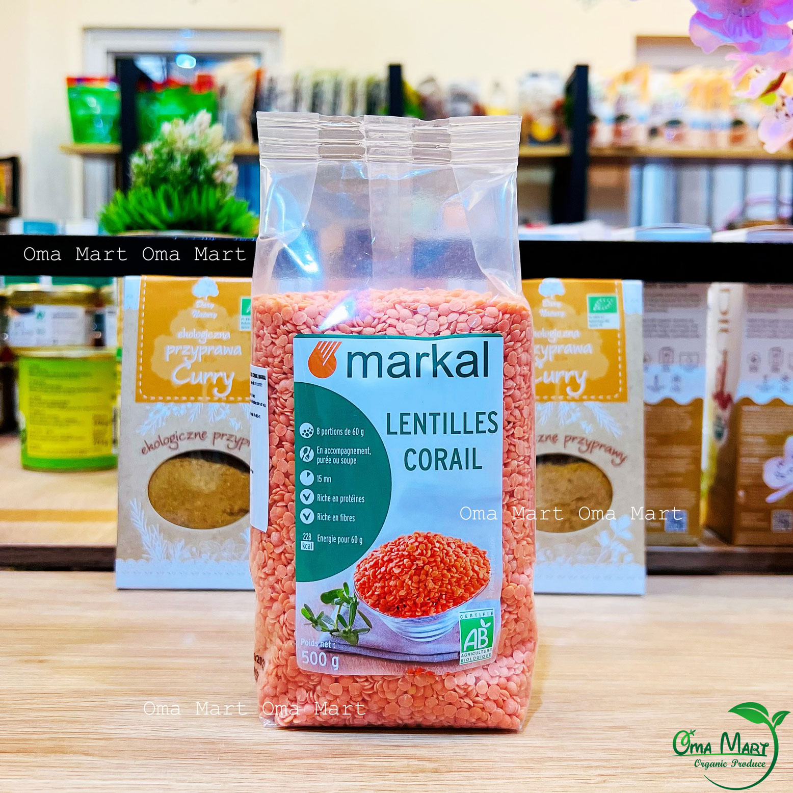 Beans red steering wheel orange coral organic MARKAL 500g