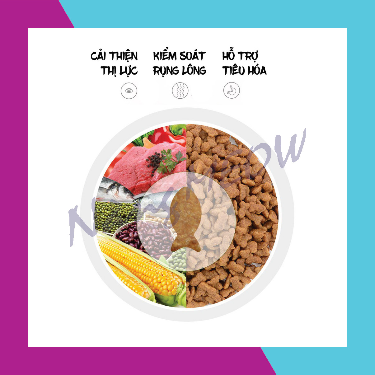 Thức ăn hạt khô cho mèo Cateye lẻ 1KG