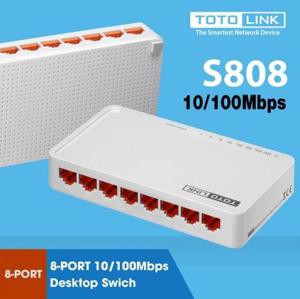 Bảng giá Switch 8 Port 10/100Mbps TotoLink S808 Phong Vũ