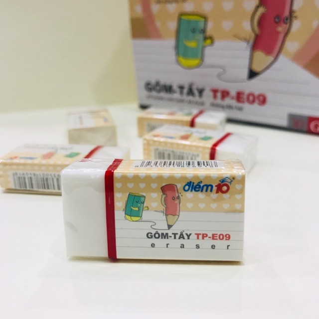 COMBO 10 gôm tẩy Thiên Long điểm 10 TP-E09 an toàn