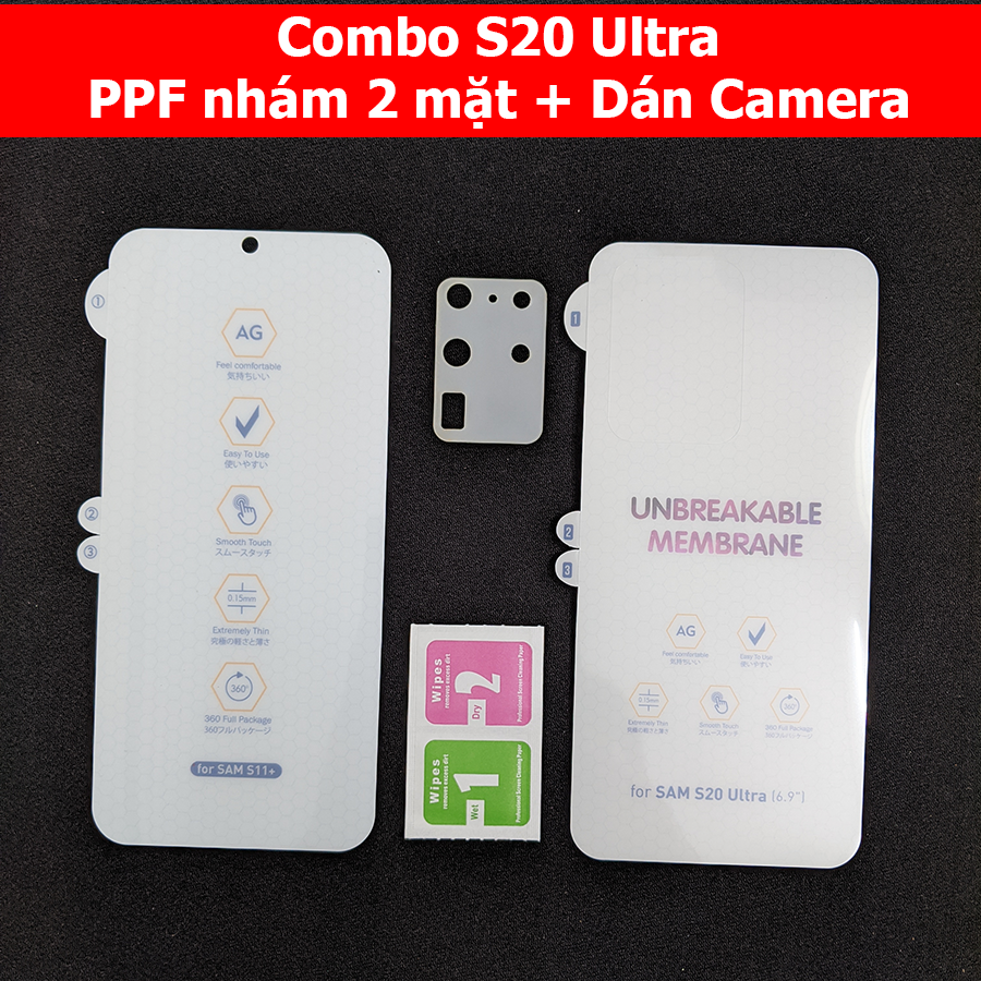 PPF AG nhám chống bám vân tay S20 Ultra tặng dán camera