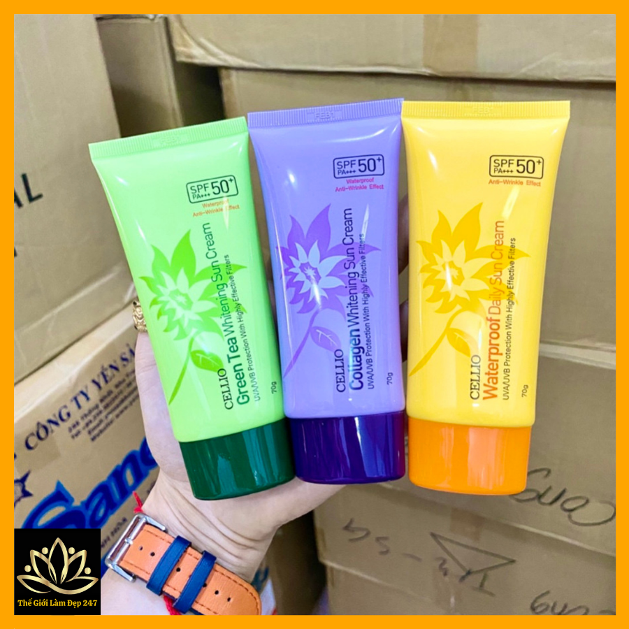 [HCM]Kem Chống Nắng Cellio Whitening Sun Cream SPF50 PA+++ - Napieskin Cosmetics
