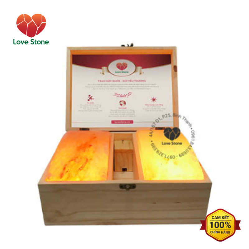 Hộp Đá Muối Massage Chân Himalaya Love Stone Magic (Đá cong) nhập khẩu