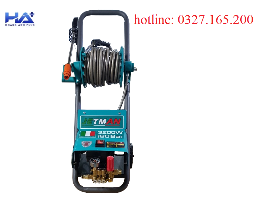 Máy rửa xe gia đình jetman 3200w jet-3200cw áp cao, dây cuộn tiện lợi, hàng chính hãng