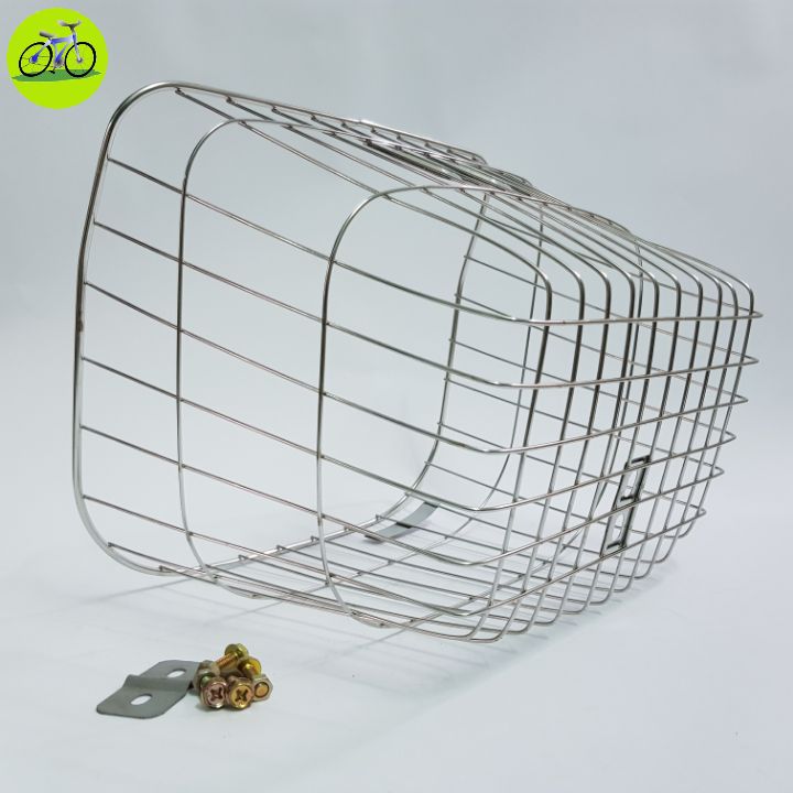 [HCM]Giỏ Rổ Xe Đạp Inox Lắp Trước Để chở đồ