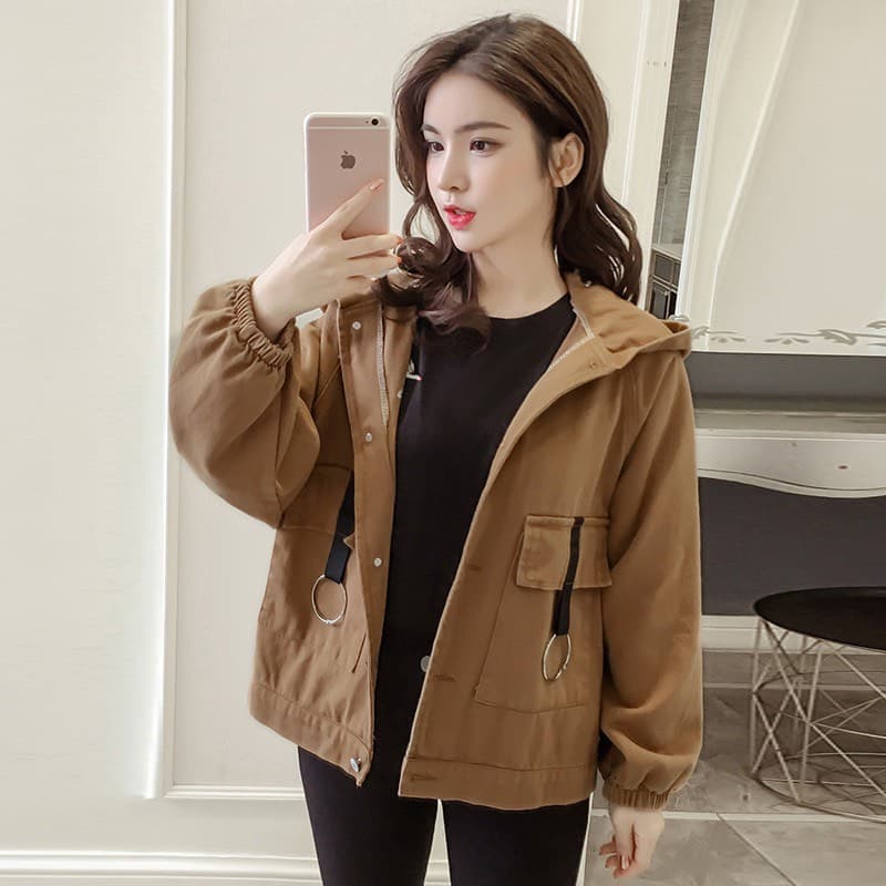 [NEW] ÁO KHOÁC KAKI NỮ CAO CẤP KẾT HỢP VỚI TÚI HÌNH HỘP CÓ DÂY CHUẨN STYLE HÀN QUỐC