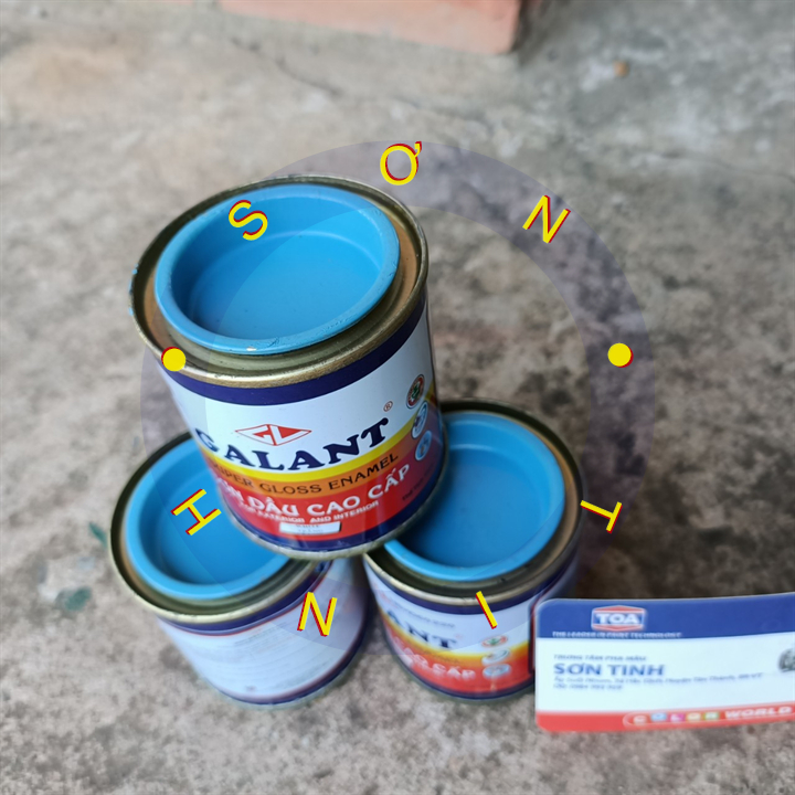 SƠN DẦU GALANT MÀU Xanh lam 70ML sơn trên gỗ sắt thép tôn bê tông