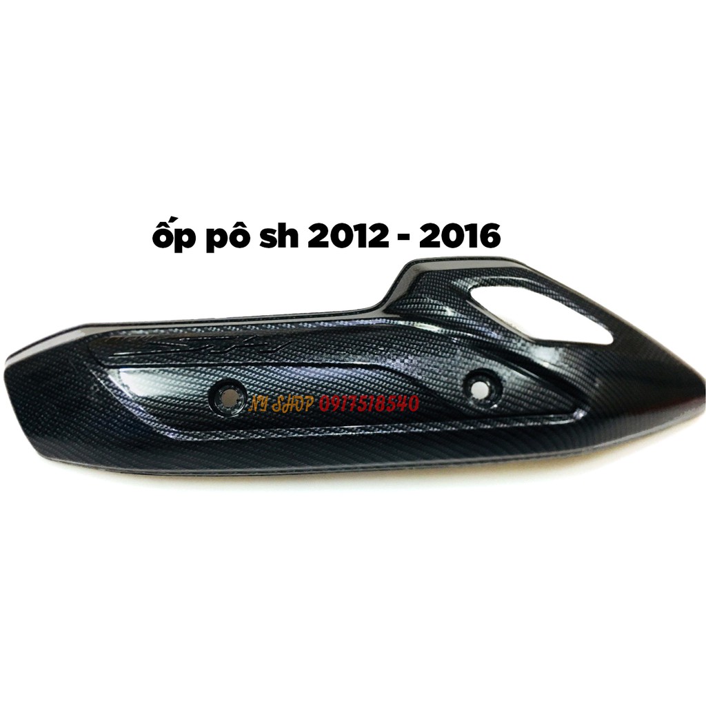 Ốp Pô sơn carbon cho SH 2012-2019