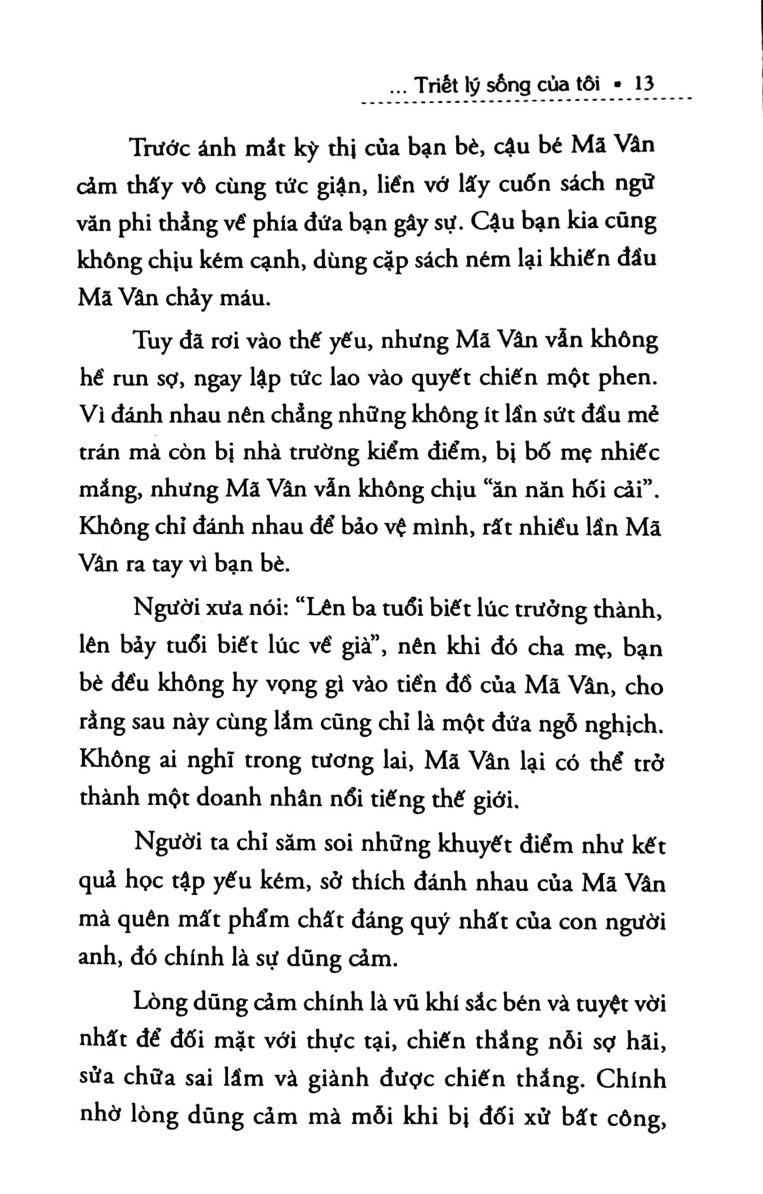 Mã Vân- Triết lý sống của tôi