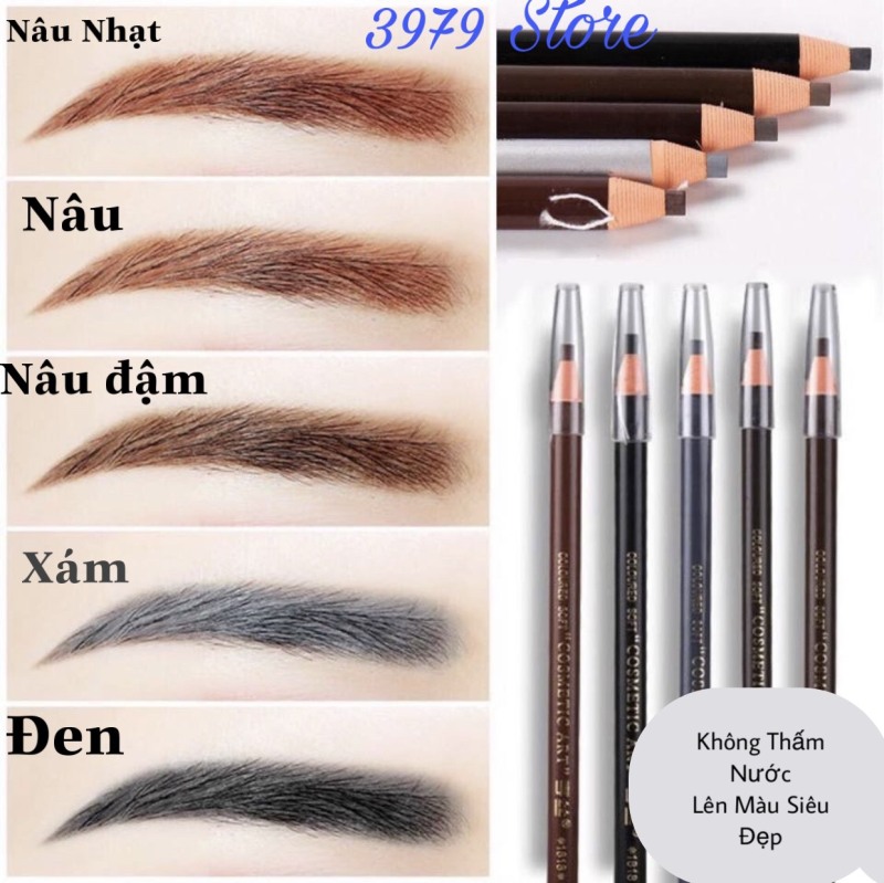1 hộp 12 chiếc bút Chì xé kẻ lông mày