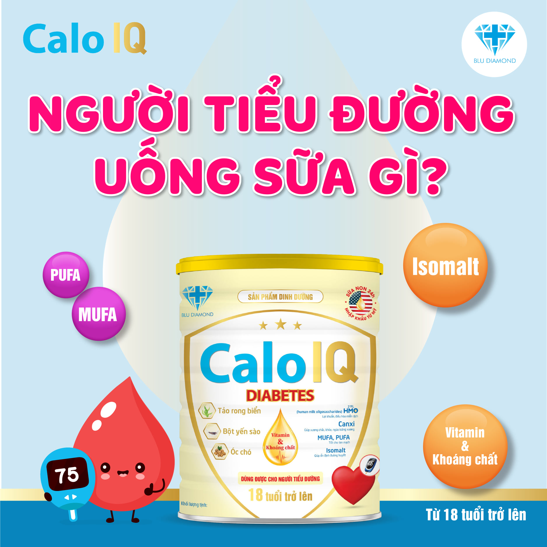 Sữa tiểu đường Calo