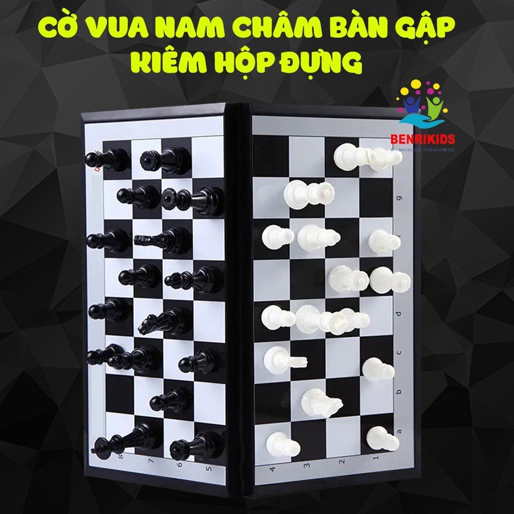 Đồ Chơi Board Game Cờ Vua quốc Tế Nam Châm Có Bàn Cờ Gấp Gọn Nhiều Size Lựa Chọn, Chess Cờ Vua Phát Triển Chiến Thuật Thi Đấu Quốc Tế