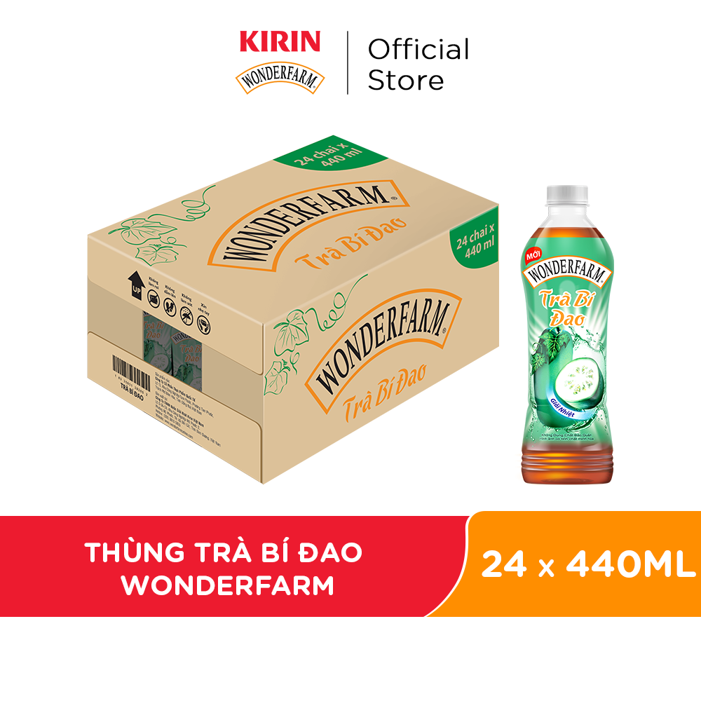 [Duy nhất 25.02 - 28.02]  [Giao hàng Hồ Chí Minh] 1 Thùng - Trà Bí Đao WONDERFARM 440ml