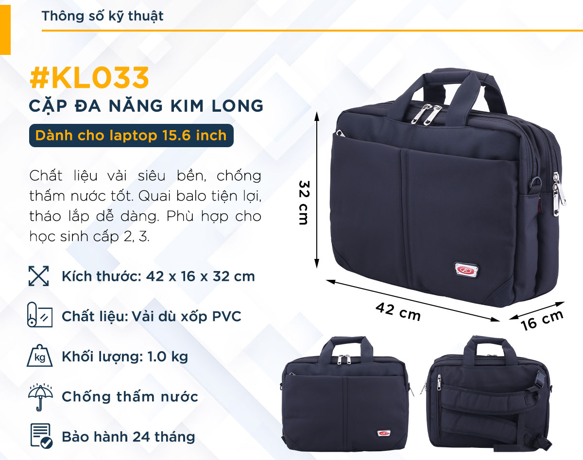 [HCM]Cặp đa năng Kim Long KL033