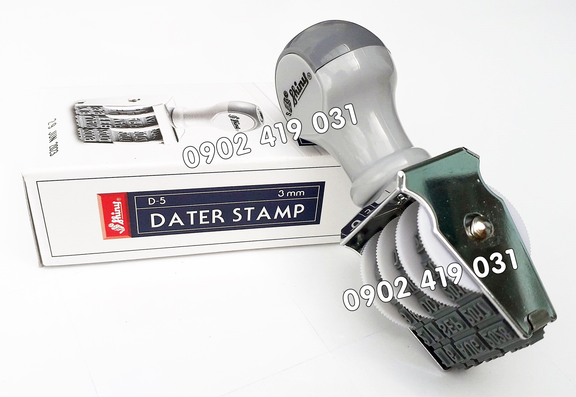 Dấu Ngày Tháng Năm Tiếng Anh Shiny D5-3mm ( Dấu đóng date English, date tiếng anh )
