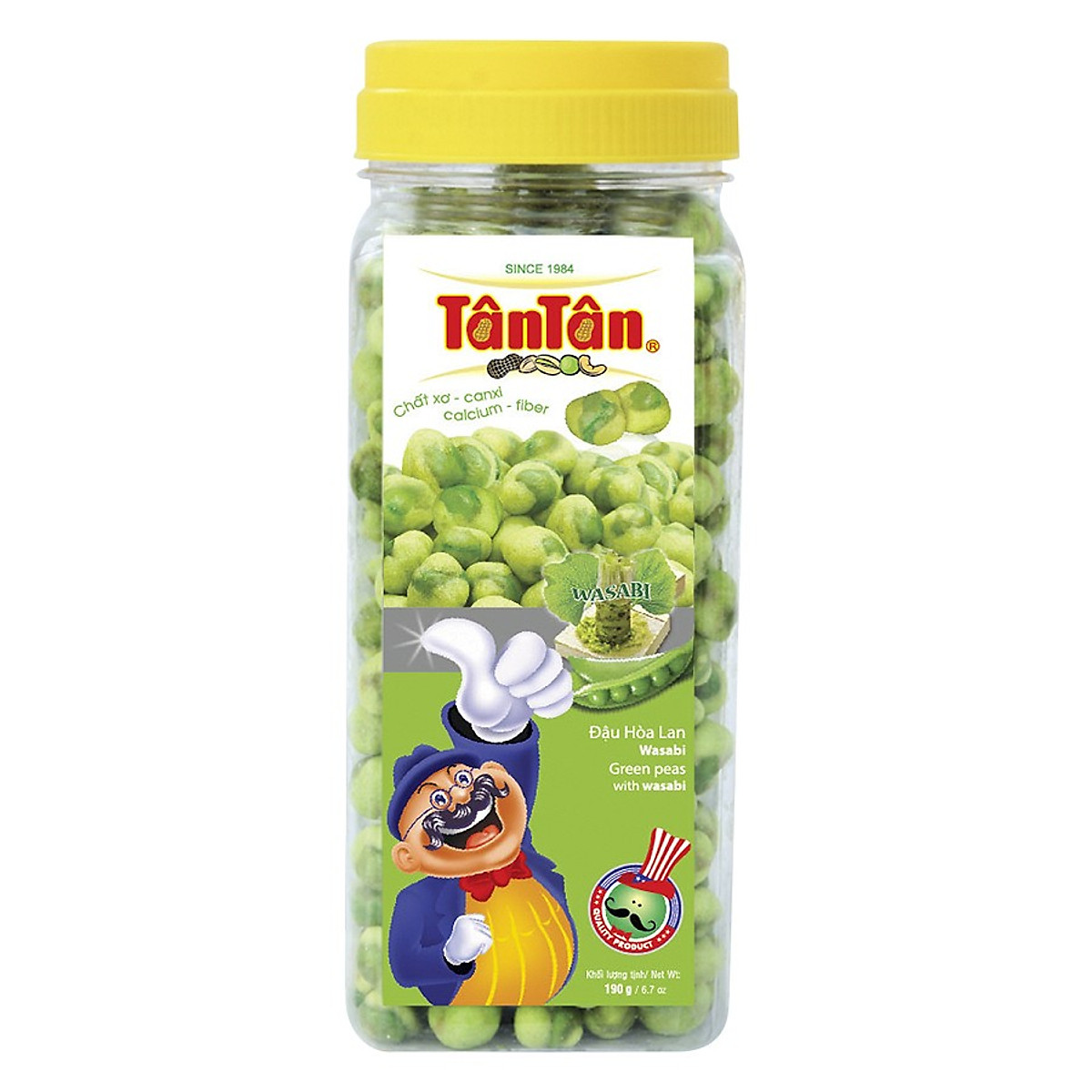 Combo 4 hũ Đậu Hòa Lan Wasabi Tân Tân 190g