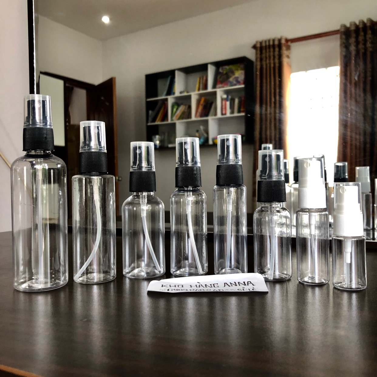 5 CHAI XỊT PHUN SƯƠNG 10ml / 20ml / 30ml / 50ml / 70ml / 100ml -  combo 5 Chai pet nhựa trong suốt xịt sương - chai chiết mỹ phẩm - Chai nhựa nhỏ trong suốt , chiết nước hoa , chai đựng nước rửa