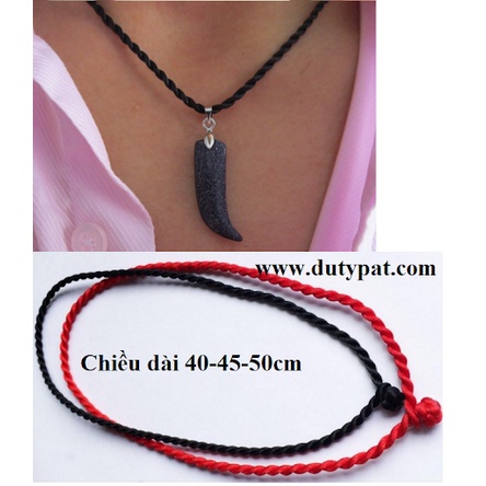 Dây chỉ đỏ đen đeo vòng cổ nam nữ