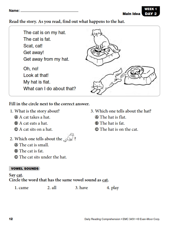 Daily reading comprehension - Evan moore - Sách luyện đọc hiểu tiểu học.