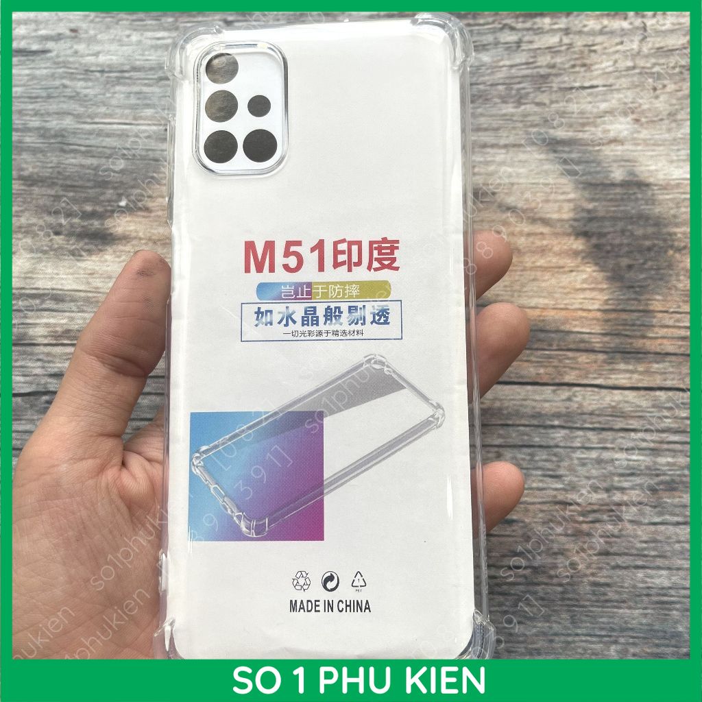 Ốp lưng Samsung M51 dẻo trong suốt siêu bền