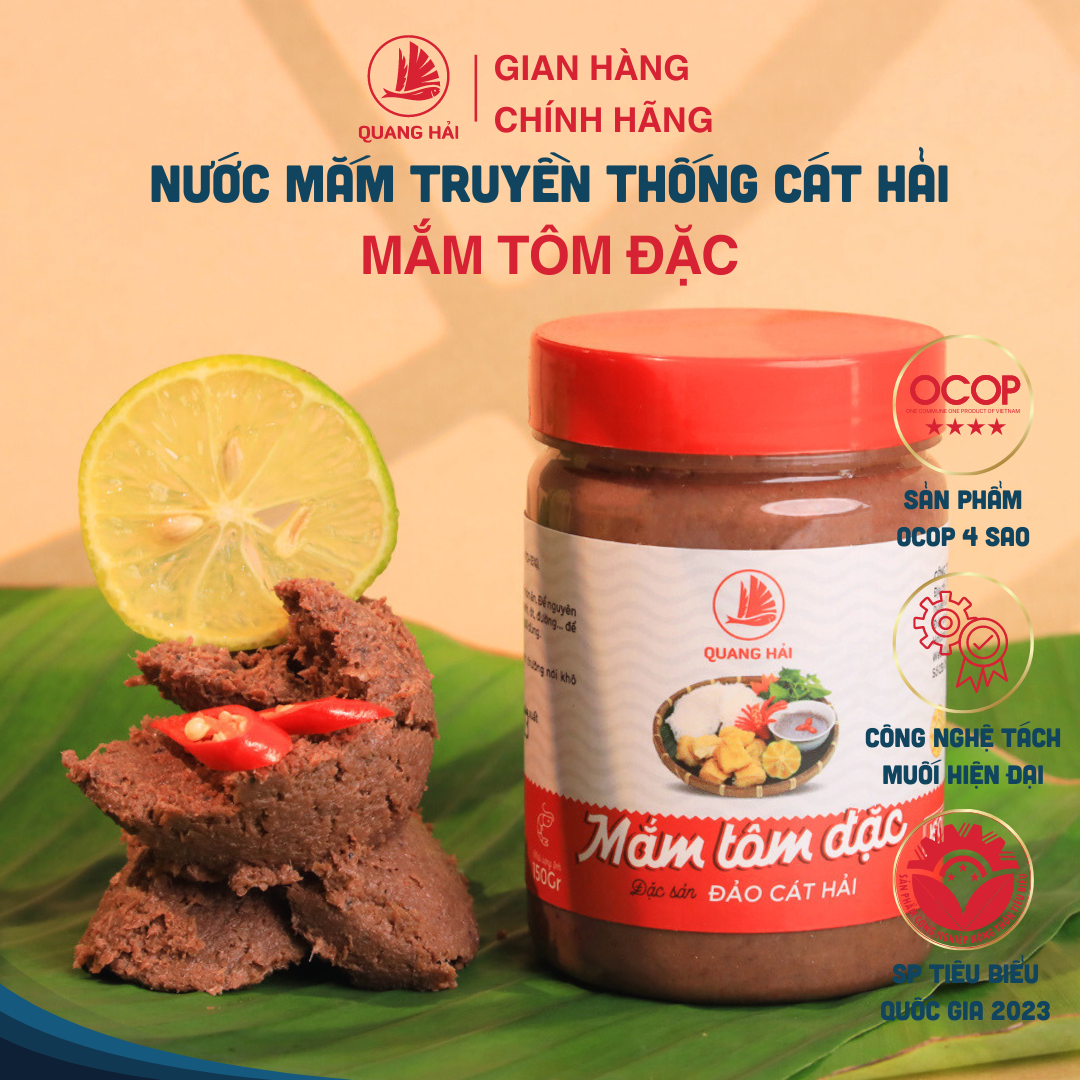 Mắm tôm đặc cát hải - quang hải, lọ 150gr