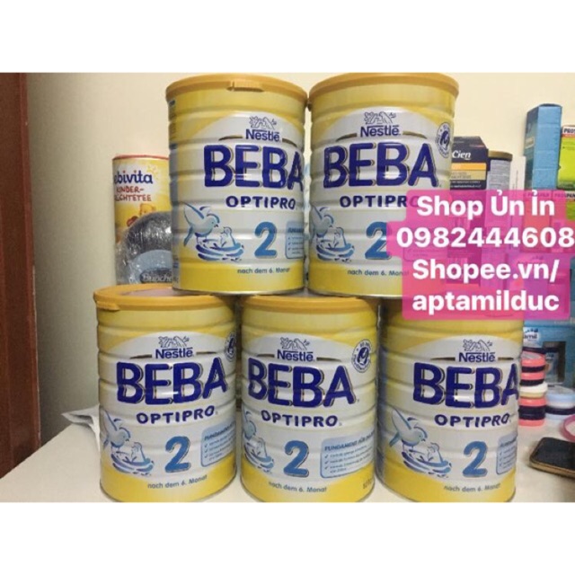 Sữa Beba Optipro xách tay Đức 800g đủ số - Vàng - Pre