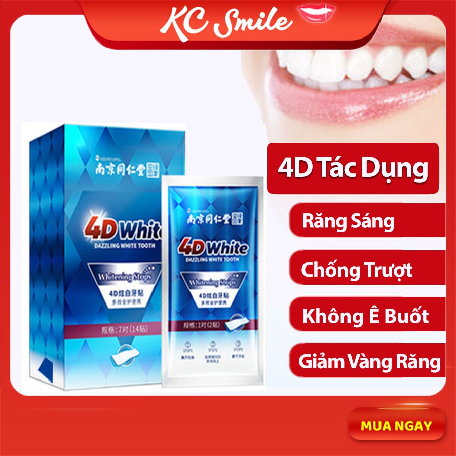 Miếng Dán Trắng Răng 4D White Strips bản Trung