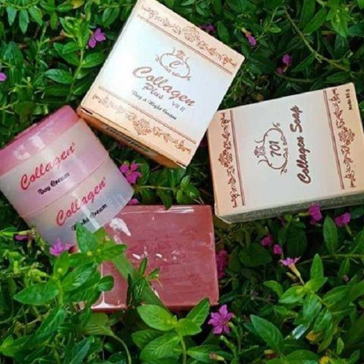 Kem collagen Plus vit E ngày và đêm (tặng kèm xà phòng)