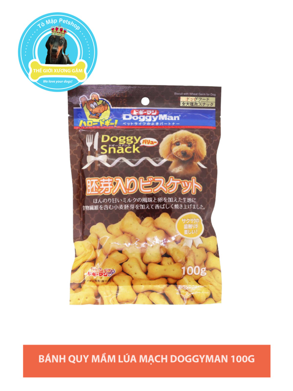 BÁNH QUY GIÒN BỔ SUNG TRỨNG VÀ MẦM LÚA MẠCH CHO CHÓ DOGGYMAN 100GR