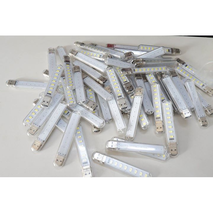 Đèn Led Cổng Usb 8 Bóng Siêu Sáng- Trong Suốt