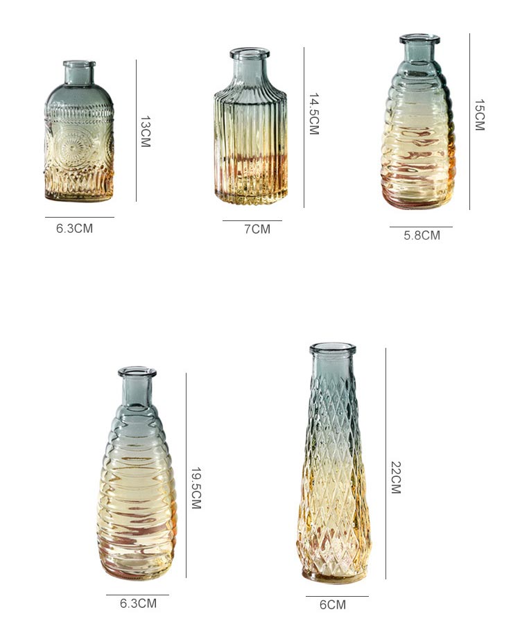 [DECOR] Bình hoa thủy tinh gradient, bình cắm hoa, lọ hoa - BH06