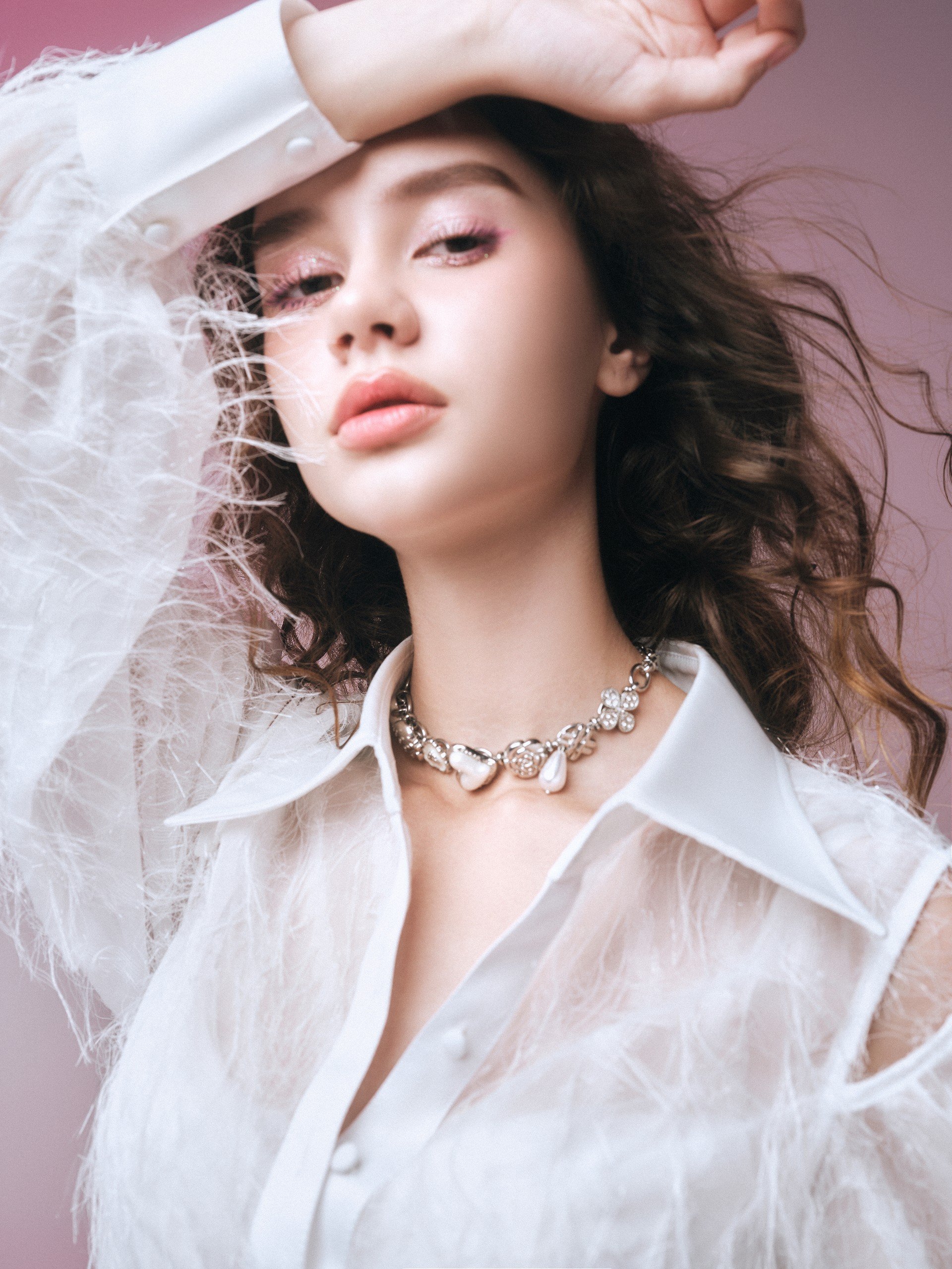 CIGNO-áo sơ mi kiểu, lụa thắt nơ xinh xắn CAMICIA SHIRT
