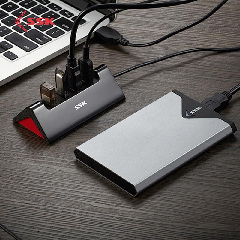 Hub chia 1 ra 4 cổng USB 2.0 SSK SHU830 (Đen) - Nhất Tín Computer