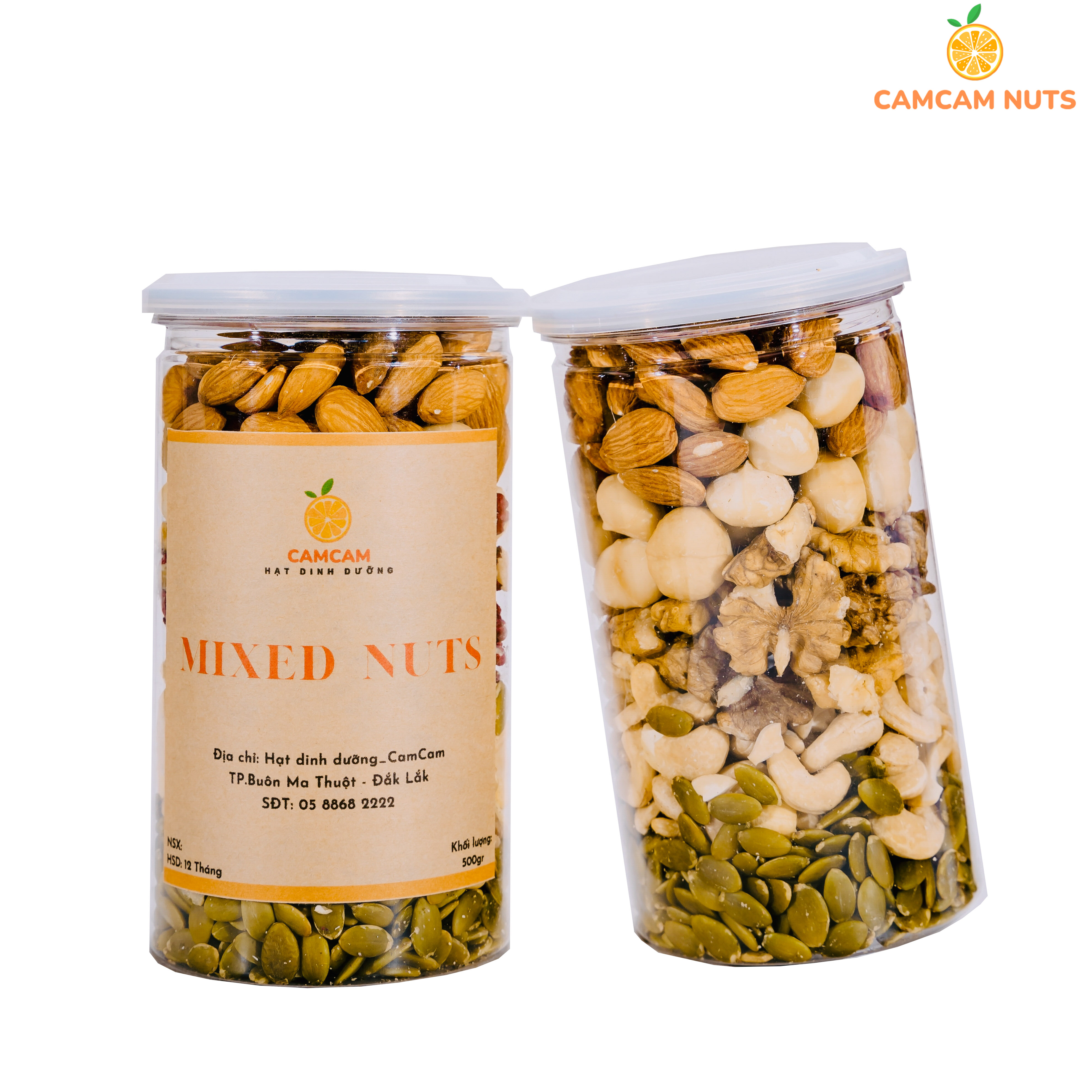 Hạt Dinh Dưỡng Mix 5 Siêu Hạt (Óc Chó Vàng, điều, macca, hạnh nhân, bí xanh)- 500GRAM