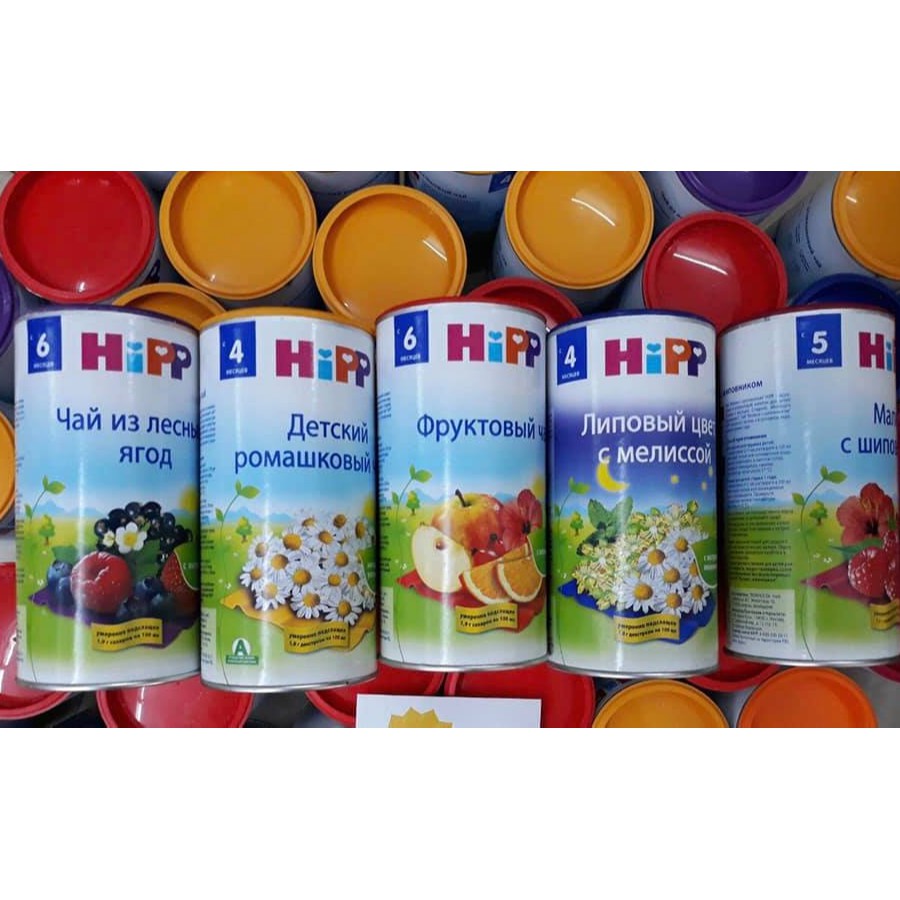 Trà Hipp Hoa Quả Cho Bé 200g[hoa cúc ban đêm 4m] (Hàng Xách Tay Nga)