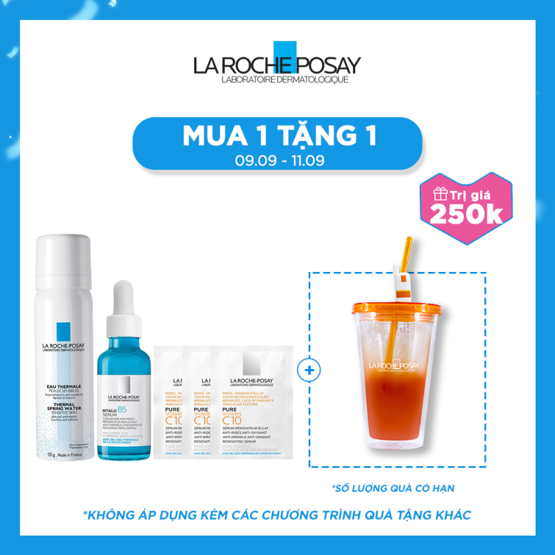 Bộ dưỡng chất chuyên sâu giúp hỗ trợ quá trình tái tạo da La Roche-Posay Hyalu B5 Serum giá rẻ